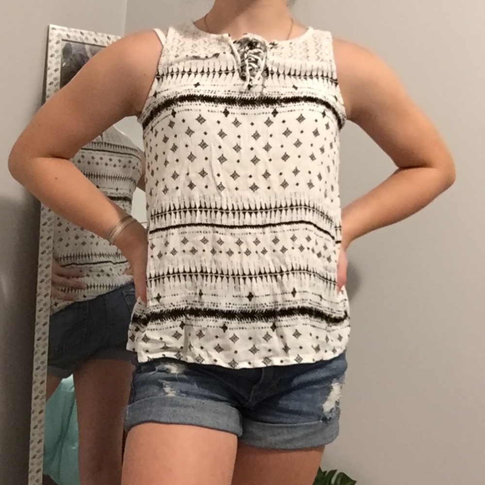 Lace Up Tank Top